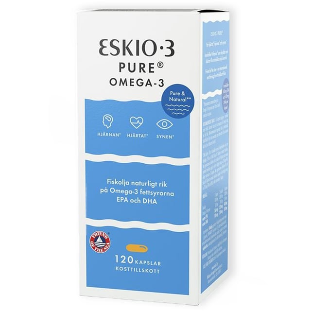 Eskio-3 Pure Omega-3 120 kapslar | Vitaminer & kosttillskott - Omega-3 & fettsyror | Apoteka