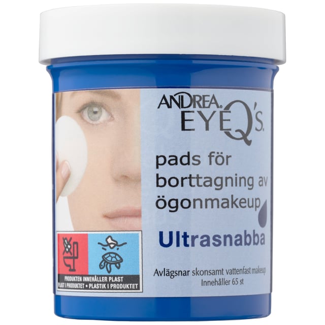 Andrea EyeQs Ultra-Quick Makeup Remover Pads 65 st | Hudvård - Ansiktsvård - Ansiktsrengöring - Rengöringsservetter,Smink - Sminkborttagning | Apoteka