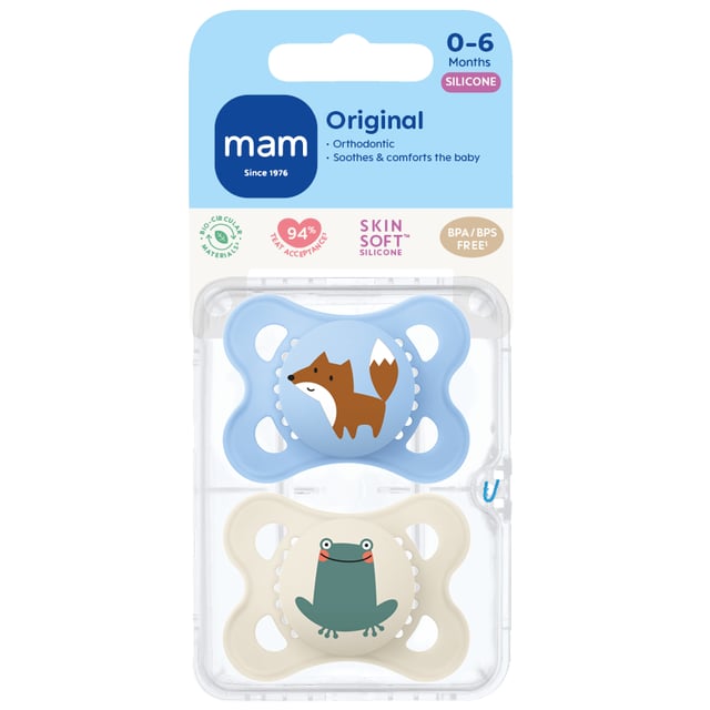 MAM Original Nappar 0-6 Månader Silikon 2 st - Olika färger | Baby, barn & förälder - Nappar & napphållare - Nappar,Baby, barn & förälder - Nappar & napphållare - Nappar för nyfödda | Apoteka