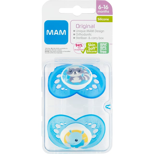 MAM Original 6-16 Månader Silikon 2 st - Olika färger | Baby, barn & förälder - Nappar & napphållare - Nappar | Apoteka