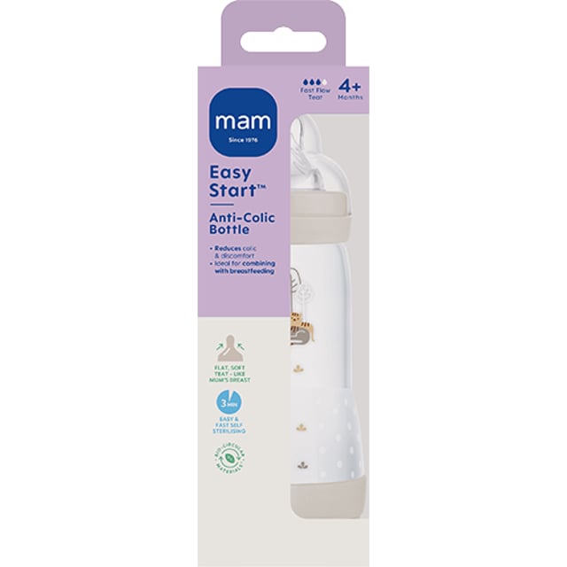 MAM Easy Start Anti-Colic Nappflaska 4+ Månader 320 ml - Olika färger | Baby, barn & förälder - Mata - Nappflaskor & vällingflaskor | Apoteka