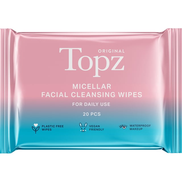 TOPZ Daily Cleansing Wipes Micellar 20 st | Hudvård - Ansiktsvård - Ansiktsrengöring - Rengöringsservetter | Apoteka