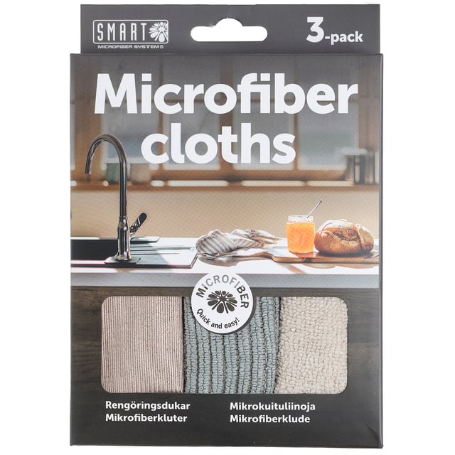 Smart Microfiber Microfiberdukar 3-pack | Hushåll - Hushållstillbehör | Apoteka