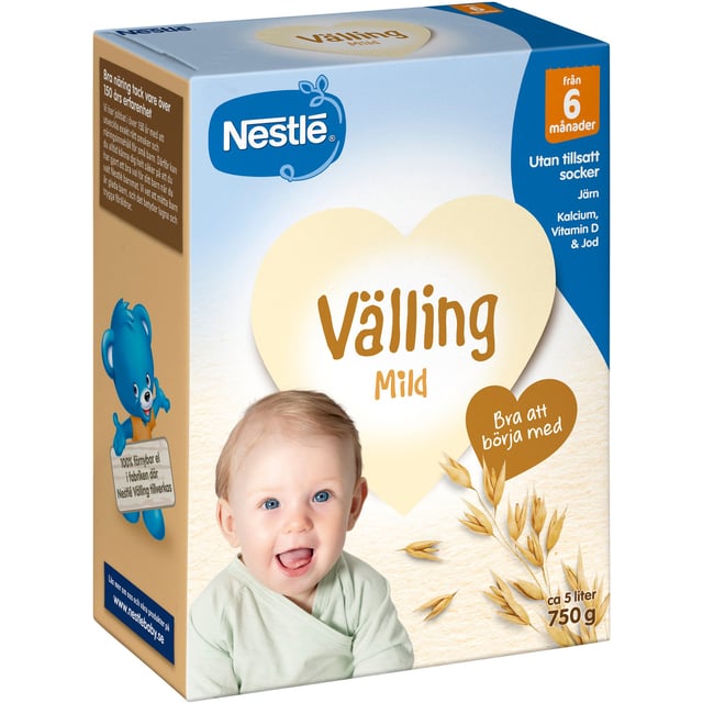 Nestlé Mild havrevälling 6 månader 750 g
