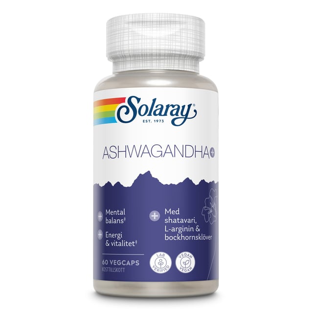 Solaray Ashwagandha+ 60 kapslar | Vitaminer & kosttillskott - Ashwagandha | Apoteka