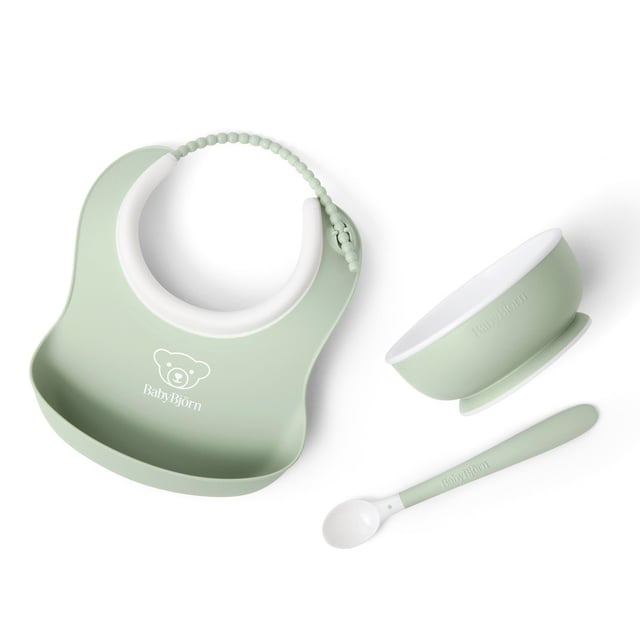 BabyBjörn Matningsset 3 delar Blekgrön | Baby, barn & förälder - Mata - Barntallrikar & barnbestick | Apoteka
