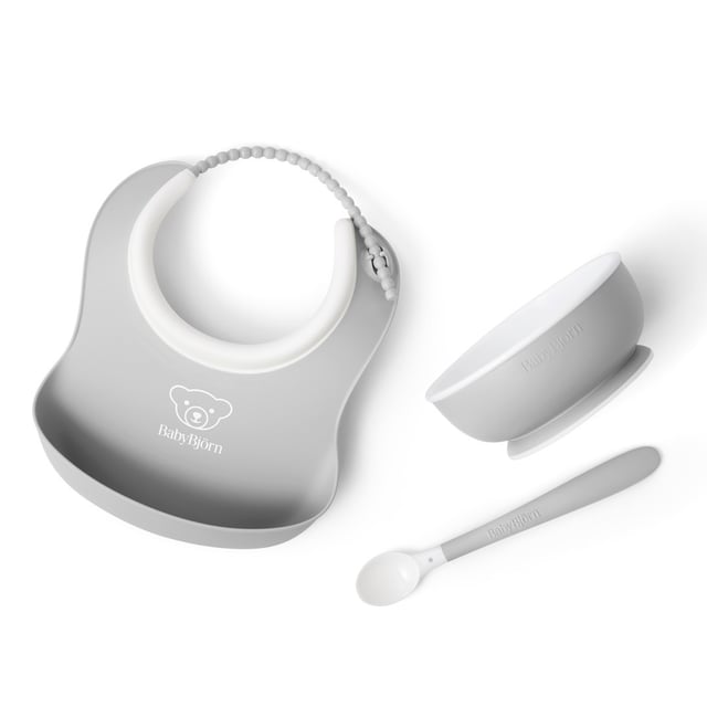 BabyBjörn Matningsset 3 delar Grå | Baby, barn & förälder - Mata - Barntallrikar & barnbestick | Apoteka