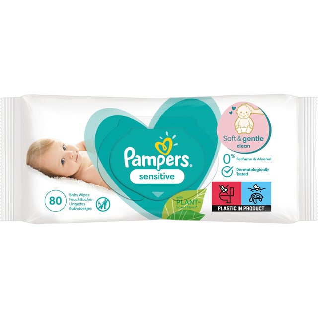 Pampers Sensitive Wipes 80 st | Baby, barn & förälder - Blöjor & våtservetter - Våtservetter | Apoteka