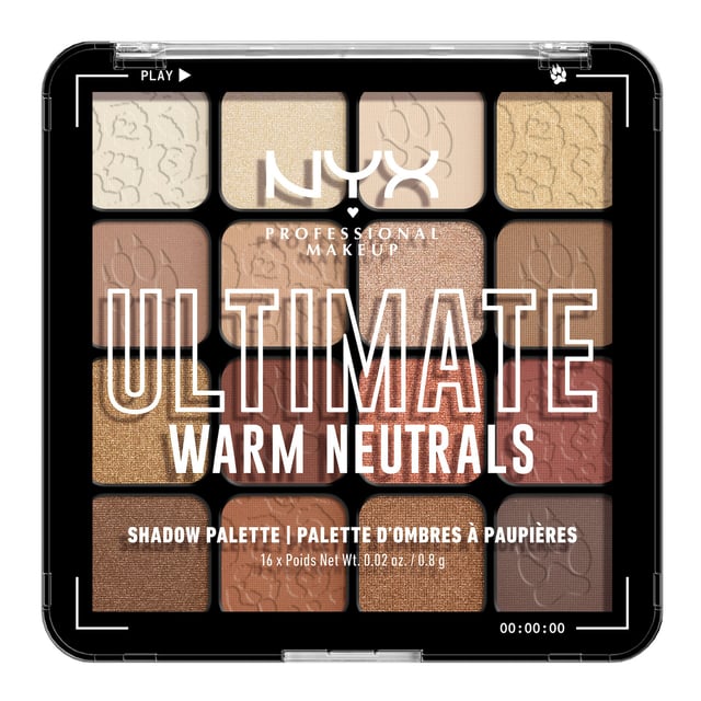 NYX Professional Makeup Ultimate Color Palette 16-Pan 05W Warm Neutrals 1 st | Smink - Ögonmakeup - Ögonskugga | Apoteka