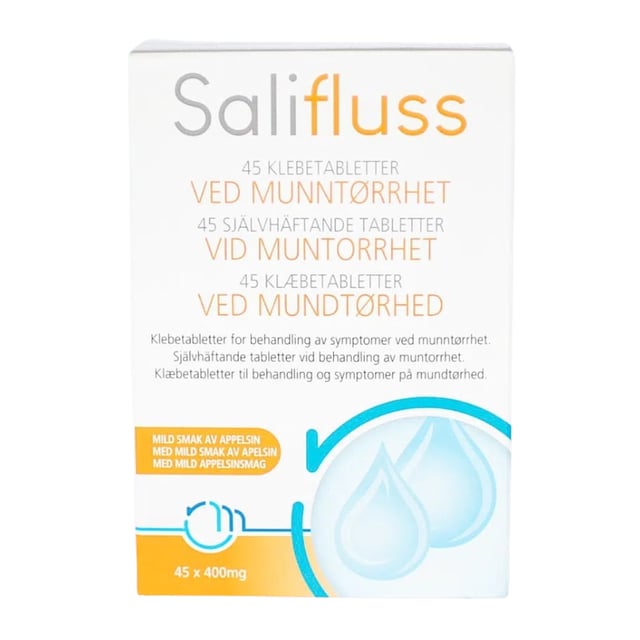 Salifluss Självhäftande Tabletter Vid Muntorrhet Apelsin | Munvård - Muntorrhet | Apoteka