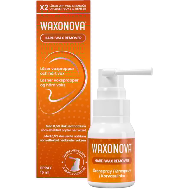 Waxonova Hard Wax Remover Öronspray mot vaxproppar/hårt vax 15 ml | Ögon & öron - Öron - Vaxpropp | Apoteka