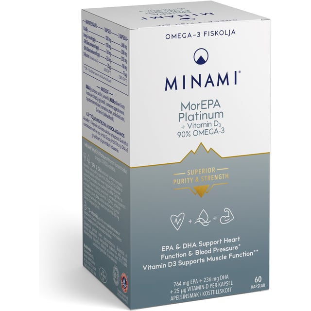 MINAMI MorEPA Platinum D 60 kapslar | Vitaminer & kosttillskott - Omega-3 & fettsyror | Apoteka