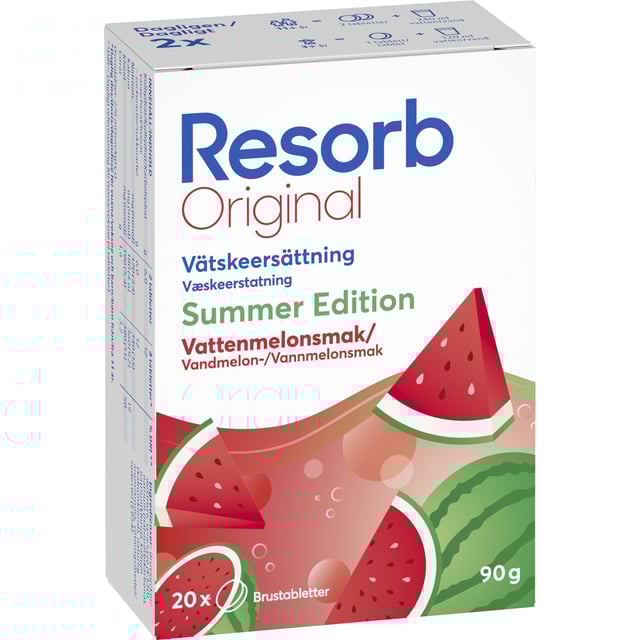 Resorb Original Summer Edition Vattenmelon 90 g | Mage & tarm - Vätskeersättning | Apoteka