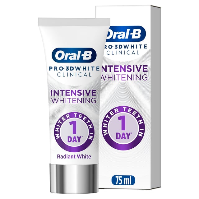 Oral-B Pro 3D White Clinical Radiant White Tandkräm 75 ml | Munvård - Tandkräm | Apoteka