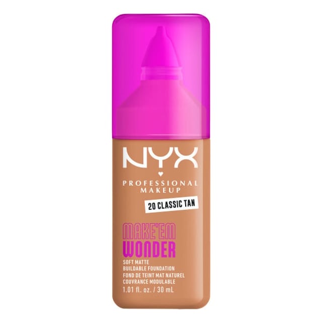 NYX Professional Makeup Make Em Wonder Foundation 20 Classic Tan 30 ml | Smink - Bas - Foundation | Apoteka