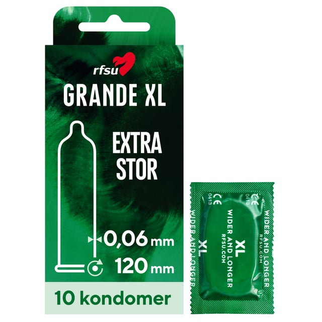 RFSU Grande XL kondomer 10 st | Sex & lust - Preventivmedel - Kondomer | Apoteka