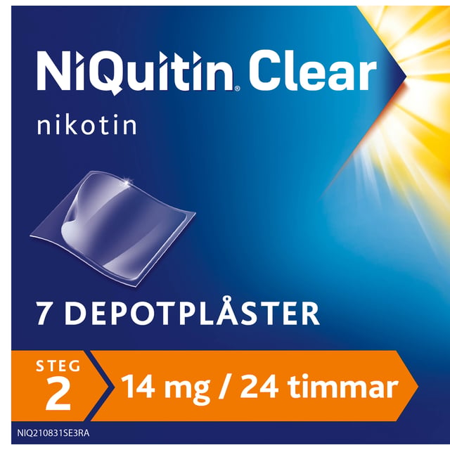 Niquitin Clear 14 mg /24 timmar Depotplåster Nikotinplåster 7 st