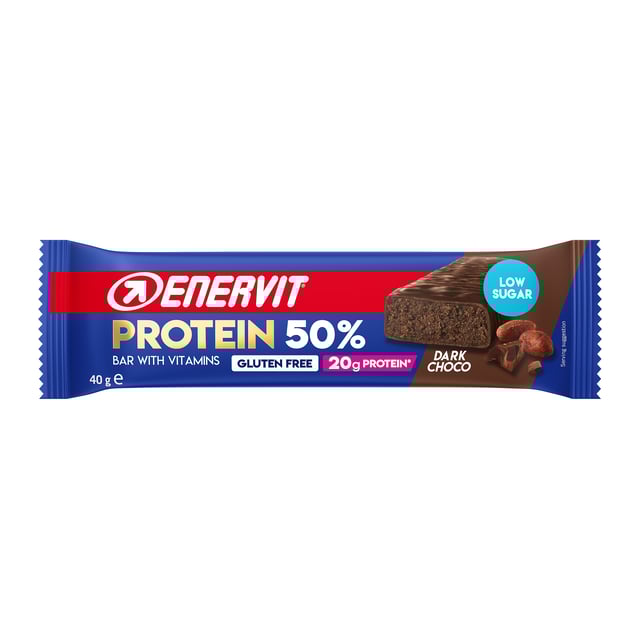 Enervit Protein Bar Dark Choco 50% 40g | Träning - Proteintillskott - Proteinbar,Mat & dryck - Bars - Proteinbars | Apoteka