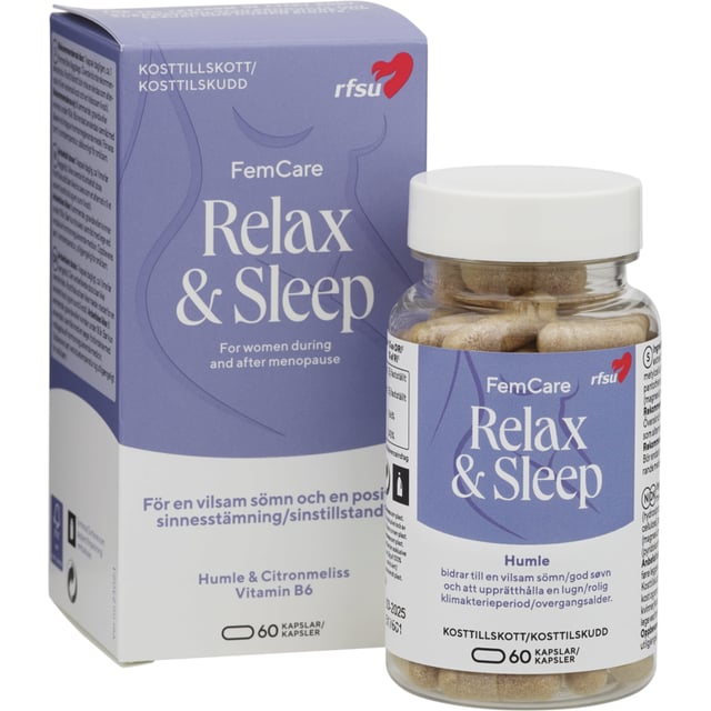 RFSU FemCare Relax & Sleep 60 kapslar | Vitaminer & kosttillskott - Lugn & ro | Apoteka