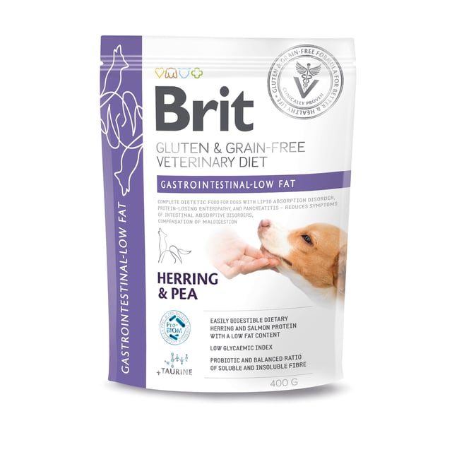 Brit Veterinary Diet Brit Grain-Free Vet Diets Dog Gastrointestinal-Low fat 400 g | Djur - Djurfoder & tillskott - Tillskott för mage & tarm,Djur - Djurfoder & tillskott - Foder & fodertillskott | Apoteka