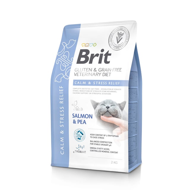 Brit Veterinary Diet Brit Grain-Free Vet Diets Cat Calm & Stress Relief 2 kg | Djur - Djurfoder & tillskott - Tillskott för urinvägar,Djur - Djurfoder & tillskott - Foder & fodertillskott | Apoteka