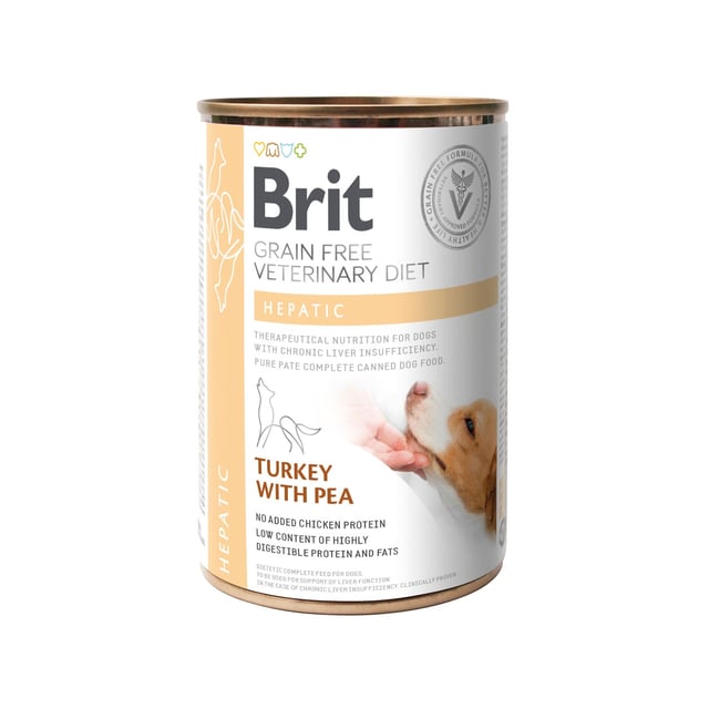 Brit Veterinary Diet Brit Grain-Free Vet Diets Dog Can Hepatic 400 g | Djur - Djurfoder & tillskott - Tillskott för lever & njurar,Djur - Djurfoder & tillskott - Foder & fodertillskott | Apoteka