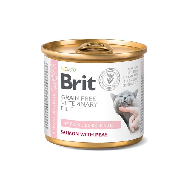 Brit Veterinary Diet Brit Grain-Free Vet Diet Cat Cans Hypoallergenic 200 g | Djur - Djurfoder & tillskott - Foder & fodertillskott | Apoteka