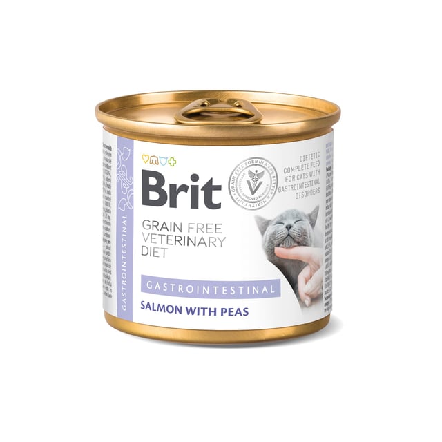 Brit Veterinary Diet Brit Grain-Free Vet Diets Cat Cans Gastrointestinal 200 g | Djur - Djurfoder & tillskott - Tillskott för mage & tarm,Djur - Djurfoder & tillskott - Foder & fodertillskott | Apoteka
