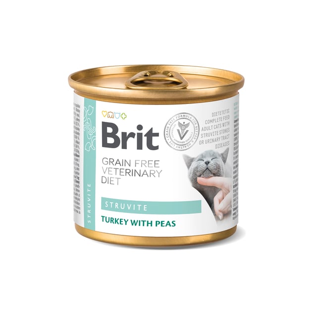 Brit Veterinary Diet Brit Grain-Free Vet Diets Cat Cans Struvite 200 g | Djur - Djurfoder & tillskott - Tillskott för urinvägar,Djur - Djurfoder & tillskott - Foder & fodertillskott | Apoteka