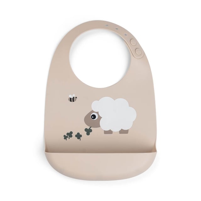 Done by Deer Silicone Bib Sheepy Sand | Baby, barn & förälder - Mata - Haklappar | Apoteka