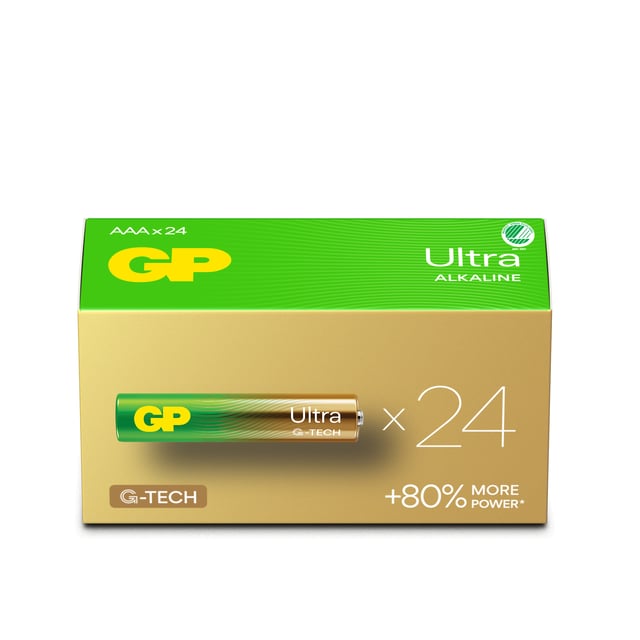 GP Batteries Ultra Alkaline AAA LR03 Svanenmärkt 24 st | Hjälpmedel & säkerhet - Batterier | Apoteka