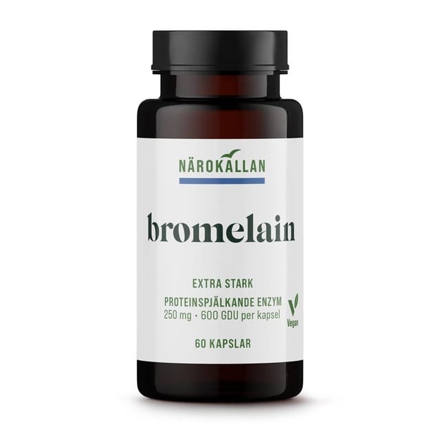 Närokällan Bromelain 600GDU 60 kapslar | Vitaminer & kosttillskott - Kosttillskott för mage - Matsmältningsenzymer,Viktkontroll - Viktminskning | Apoteka