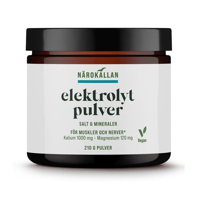 Närokällan Elektrolytpulver 210g | Vitaminer & kosttillskott - Elektrolyter,Mage & tarm - Vätskeersättning,Träning - Vätskeersättning | Apoteka