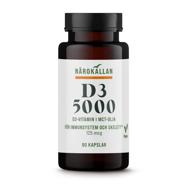 Närokällan D3 5000 Vegan 90 kapslar | Vitaminer & kosttillskott - Vitaminer & mineraler - D-vitamin,Vitaminer & kosttillskott - Immunförsvar | Apoteka