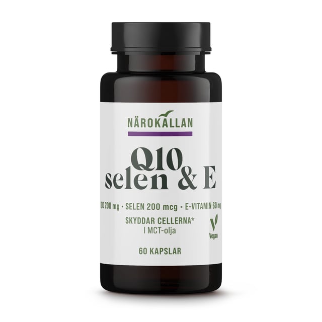 Närokällan Q10 200 mg + Selen & E 60 kapslar | Vitaminer & kosttillskott - Vitaminer & mineraler - Selen,Vitaminer & kosttillskott - Vitaminer & mineraler - E-vitamin,Vitaminer & kosttillskott - Q10 | Apoteka