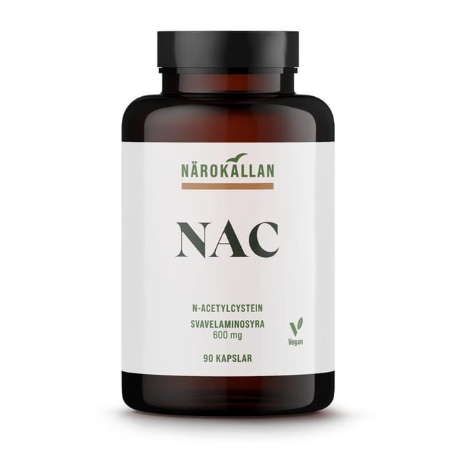 Närokällan NAC N-Acetylcystein 600mg 90 kapslar | Vitaminer & kosttillskott - Aminosyror | Apoteka
