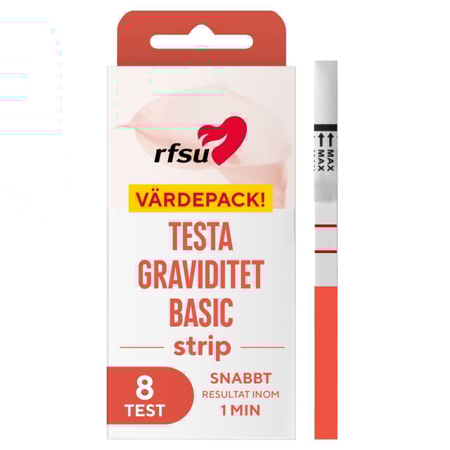 RFSU Graviditetstest Strips 8 st | Sex & lust - Självtester - Graviditetstest,Graviditet - Graviditetstest | Apoteka