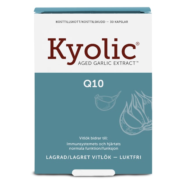 Kyolic Aged Garlic Extract + Q10 30 kapslar