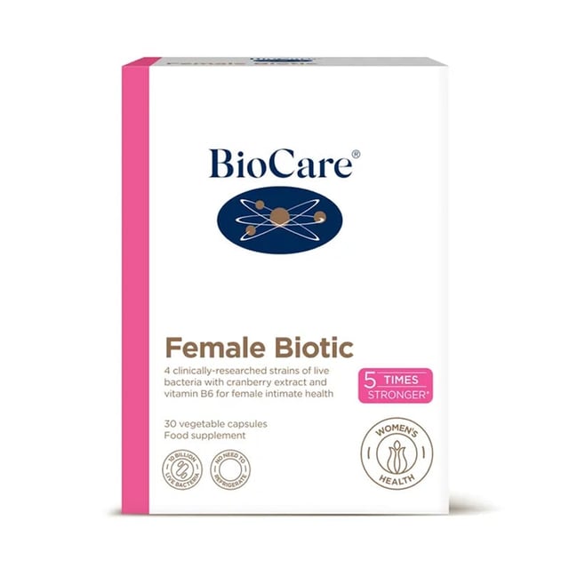 BioCare Female Biotic 30 kapslar | Vitaminer & kosttillskott - Kosttillskott för intimhälsa,Vitaminer & kosttillskott - Tranbär,Vitaminer & kosttillskott - Kosttillskott för mage | Apoteka