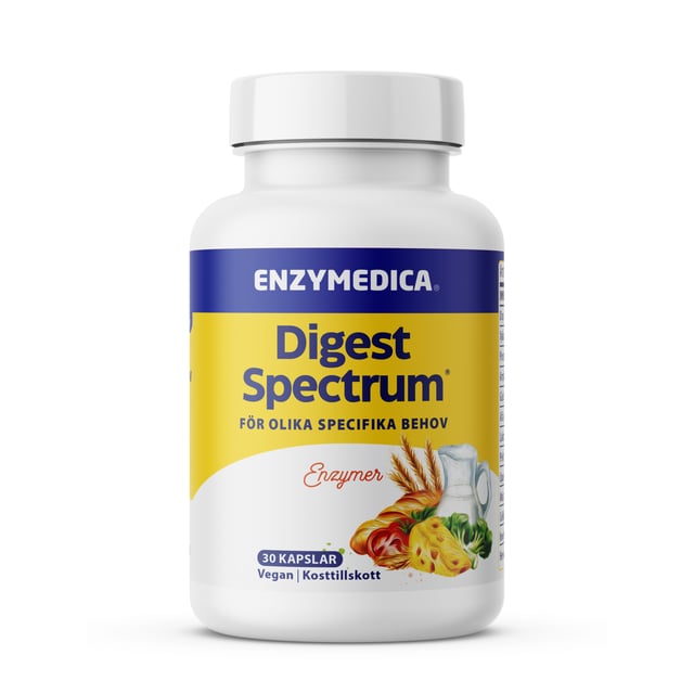 Enzymedica Digest Spectrum 30 kapslar | Vitaminer & kosttillskott - Kosttillskott för mage - Matsmältningsenzymer | Apoteka