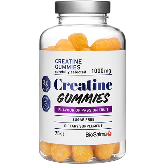 BioSalma Creatine Gummies 1000mg Passion Fruit 75 st | Träning - Energigivande - Kreatin | Apoteka