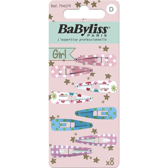 BaByliss Hårspänne Kids 8 st | Hårvård - Håraccessoarer - Hårspännen & hårnålar,Baby, barn & förälder - Hårvård för barn - Hårsnoddar & hårspännen | Apoteka