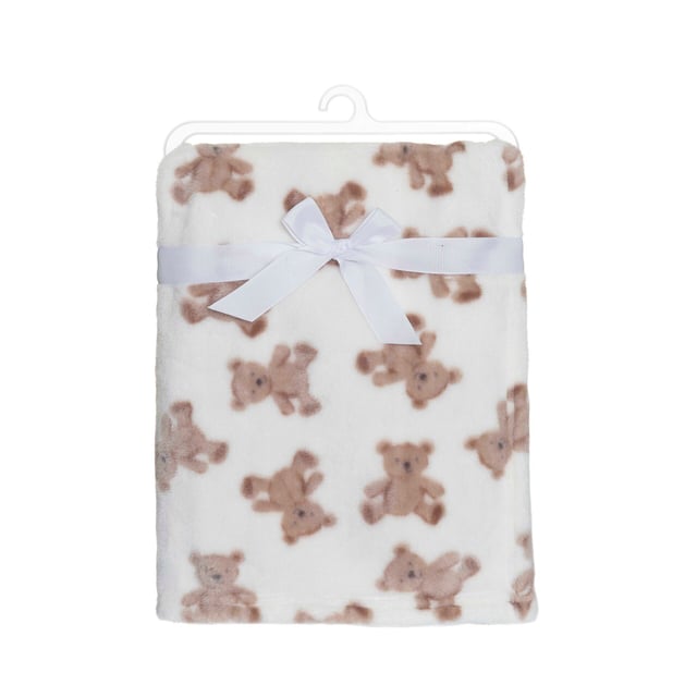 Fresh Kid Filt Nallar Deluxe beige 75x100cm | Baby, barn & förälder - Babyfiltar | Apoteka