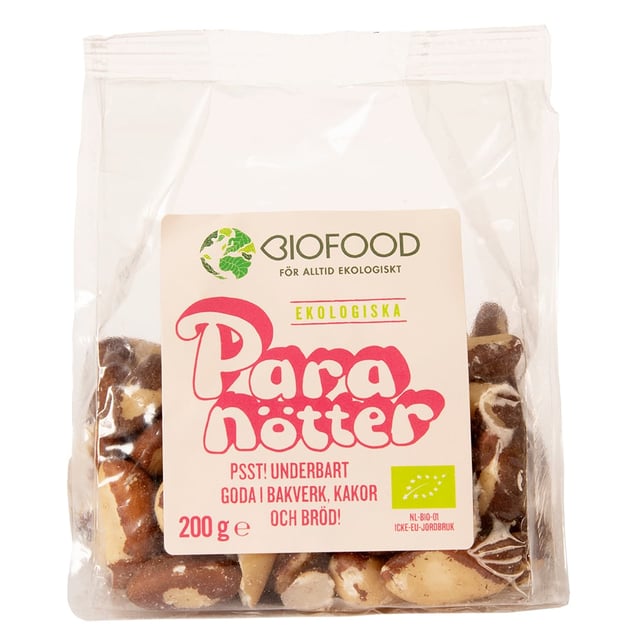 Biofood Paranötter 200 g | Mat & dryck - Snacks & godis - Naturgodis,Mat & dryck - Skafferi - Torkad frukt, nötter & frön | Apoteka