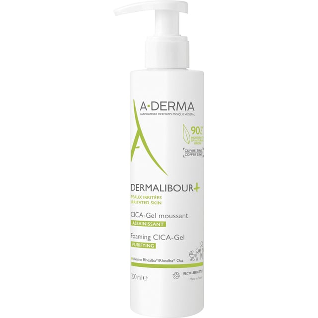 A-Derma Dermalibour+ Cica Foaming Gel 200 ml | Hudvård - Ansiktsvård - Ansiktsrengöring - Rengöringsgel,Baby, barn & förälder - Hudvård för barn - Hudbesvär hos barn - Torr & irriterad hud hos barn,Hudvård - Händer & fötter - Handvård - Handtvål,Hudvård - Kroppsvård - Bad & dusch - Duschkräm & duschtvål,Baby, barn & förälder - Hudvård för barn - Duschtvål & duschkräm för barn,Hudvård - Hudbesvär - Torr & irriterad hud | Apoteka