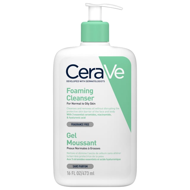 CeraVe Foaming Cleanser 473 ml | Hudvård - Kroppsvård - Bad & dusch - Duschkräm & duschtvål,Hudvård - Ansiktsvård - Ansiktsrengöring - Rengöringsgel | Apoteka
