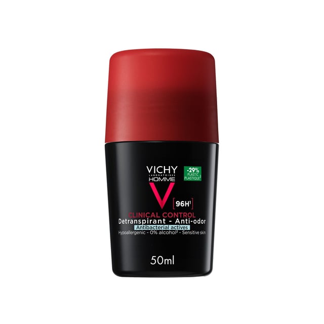 Vichy Clinical Control 96H Roll-on Antiperspirant Deodorant Män 50 ml | Hudvård - Hudvård för män - Kroppsvård för män - Deodorant,Hudvård - Kroppsvård - Deodorant | Apoteka