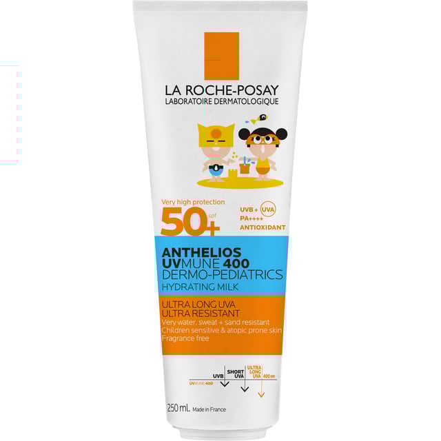 La Roche-Posay Anthelios UVMune 400 Kids Hydrating Milk SPF 50+ 250ml | Baby, barn & förälder - Solskydd för barn - Solkräm för barn | Apoteka