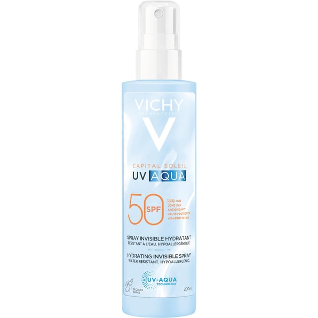 Vichy Capital Soleil Uv-aqua Hydrating Invisible Spray SPF50 200 ml | Hudvård - Solskydd - Solskydd för kroppen | Apoteka