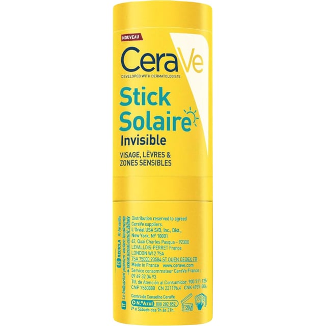 CeraVe Invisible Sun Stick SPF 50+ 8 g | Hudvård - Solskydd - Solstift,Hudvård - Solskydd - Solskydd för läppar,Hudvård - Solskydd - Solskydd för ansikte | Apoteka
